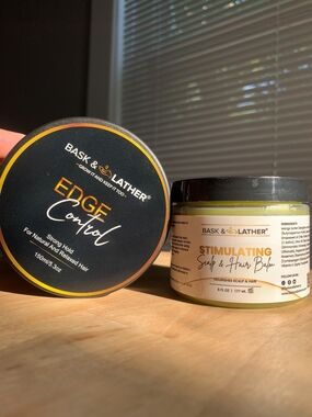 Edge Control & Stimulating Scalp & Hair Balm Set - Bask & Lather